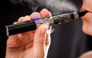 E-Cigarette Being Smoked