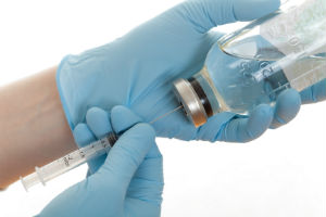 Syringe Being Filled With Vaccine