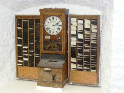 Time clock at wookey hole cave museum