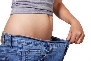 Jeans showing weight loss